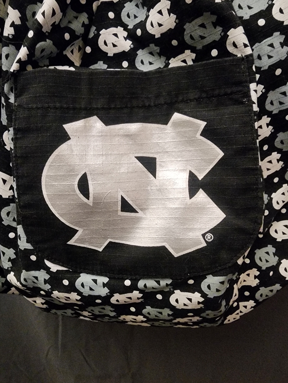 UNC Tar Heels Black White Logo Tote Bag NCAA Shoulder Bag